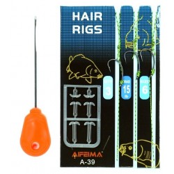 Короповий повідець для монтажів волосяних, Feima A-039, 3шт/уп, тест 8кг, гачок, №6